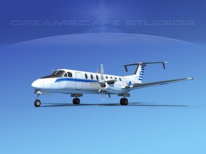 3d model beechcraft c-12j transport