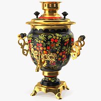 Vintage Khokhloma Samovar