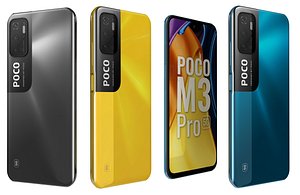 Xiaomi Poco M3 Pro 5G All Colors Low Poly