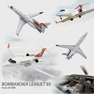 3d bombardier learjet 85 airplane aircraft model