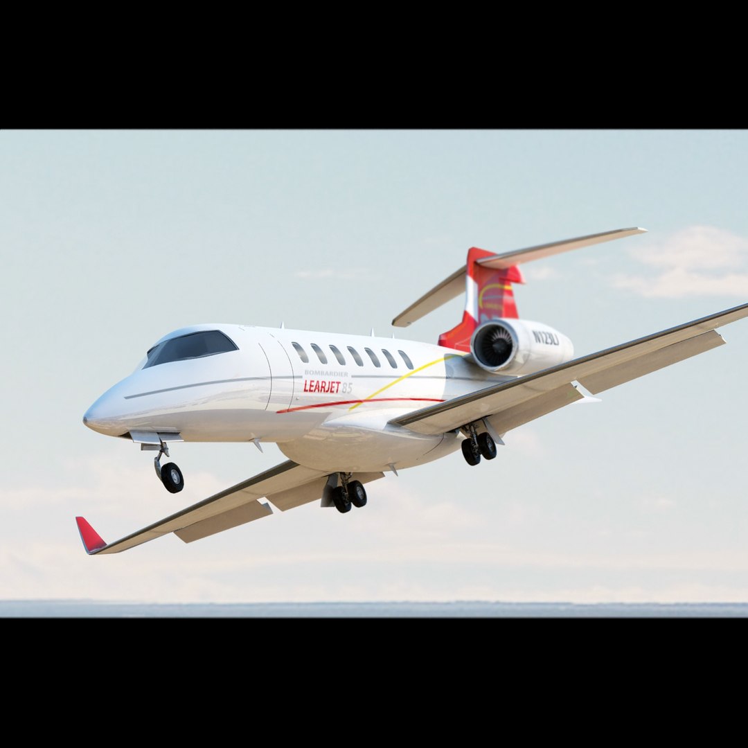 3d bombardier learjet 85 airplane aircraft model