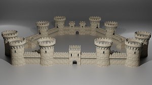 3D model medieval castle