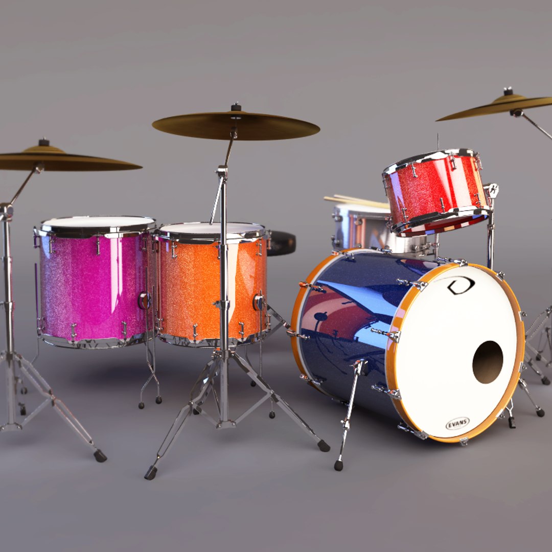 dollymix drumset 3d model