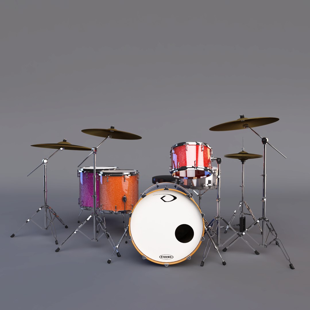 Dollymix Drumset 3d Model