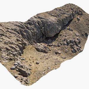 3D Big Cliff Terrain Scanned