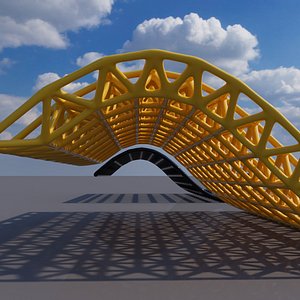 3D model Freeform Space Frame Canopies