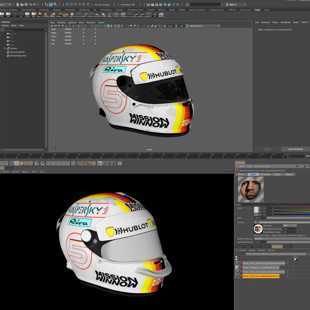3D model vettel 2019 helmet - TurboSquid 1442674