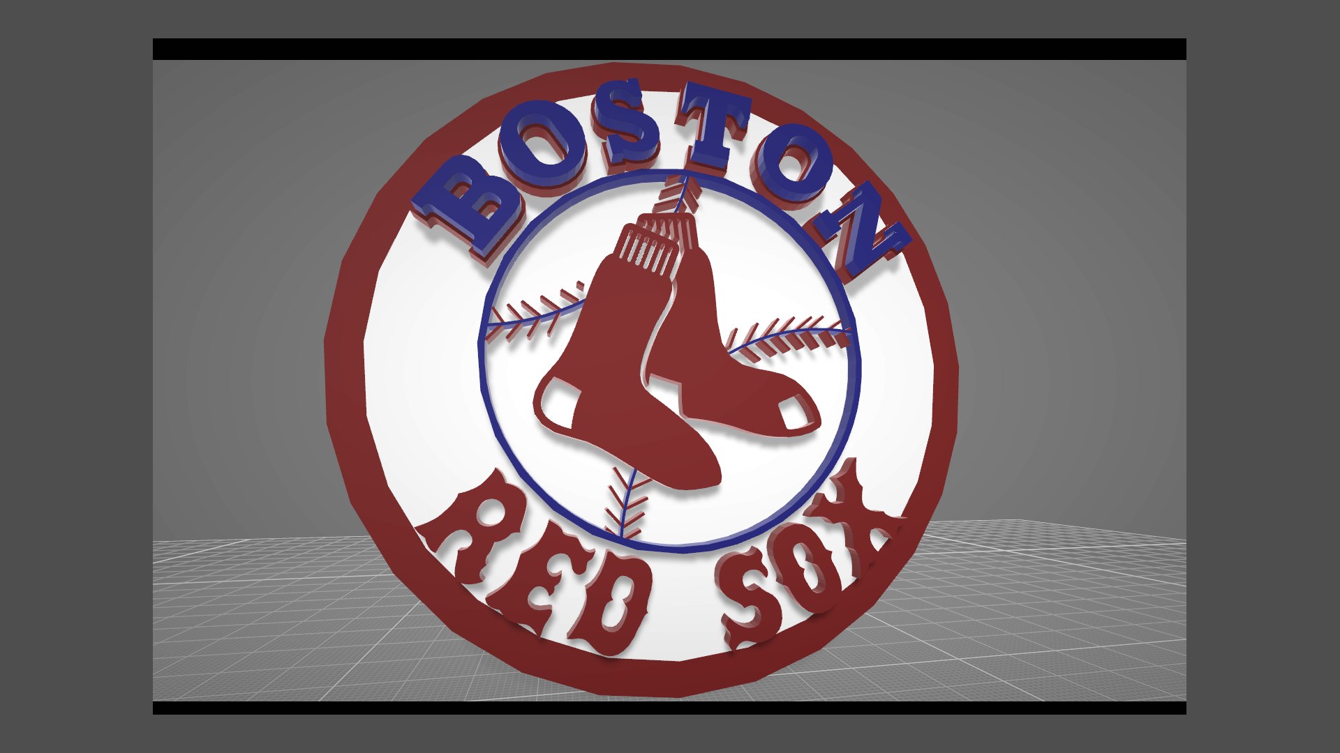 Boston Red Sox Logo Keychan Shield Printable And PBR 3D Model ...