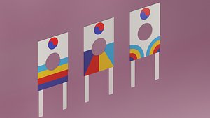 korean kite 3D model