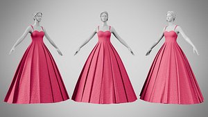 Dress 49 Maroon Flush model