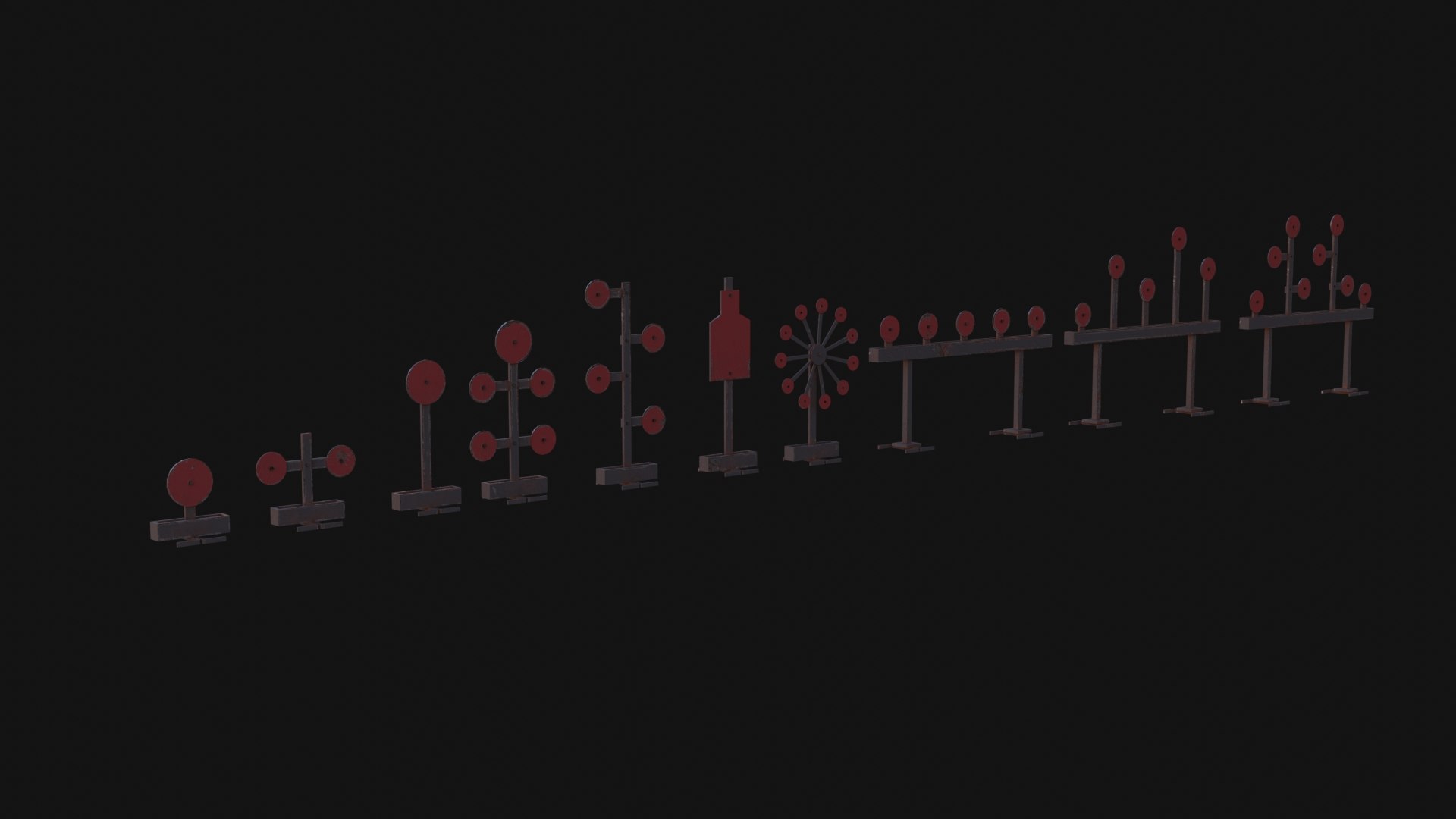 Shooting Target Set 3D Model - TurboSquid 2230679