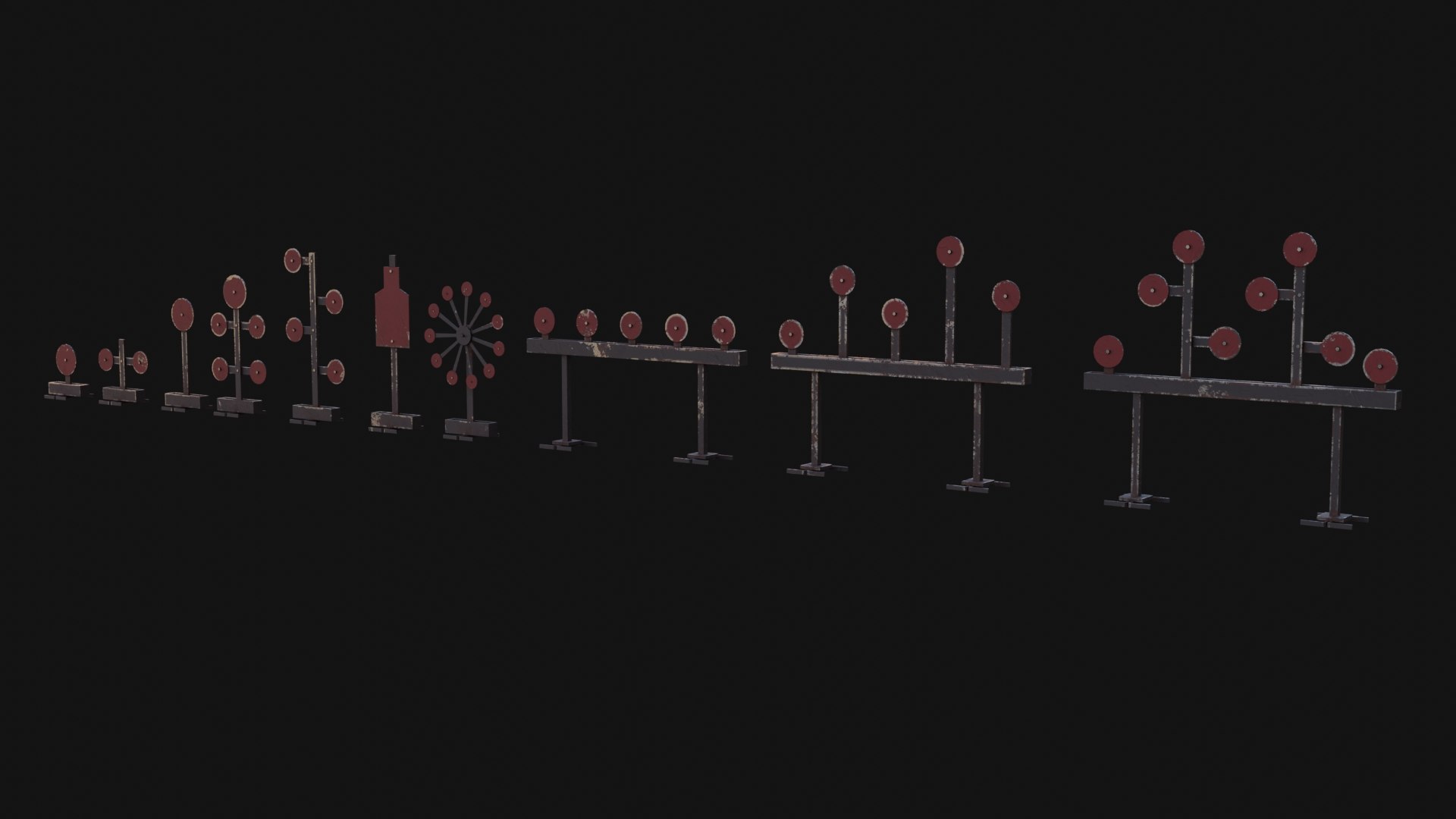 Shooting Target Set 3D Model - TurboSquid 2230679