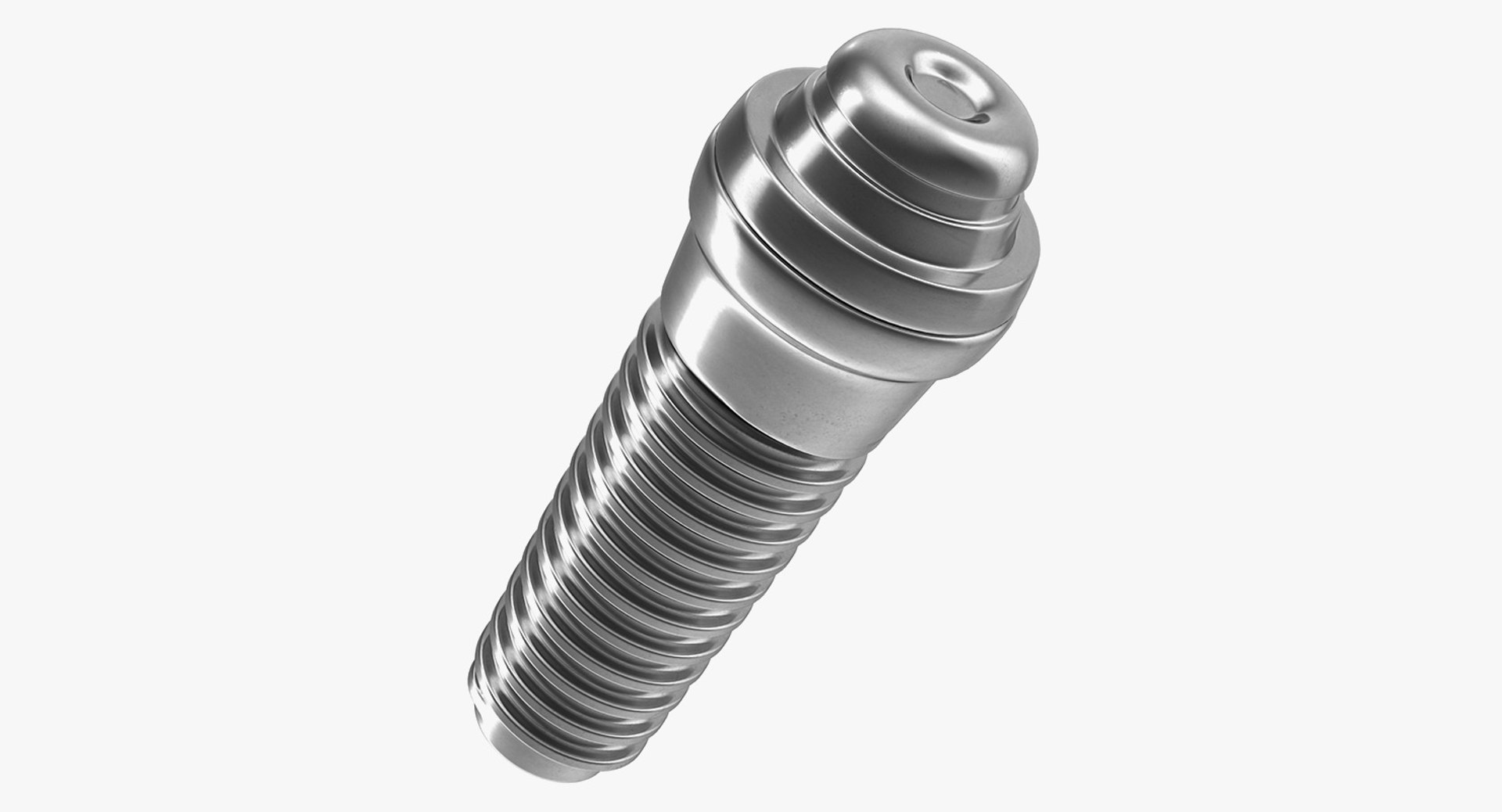Dental Implant Screw and Abutment 3D model preview