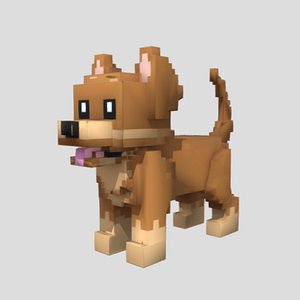 Voxel Dog 3D model