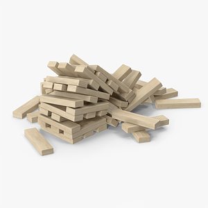 Ruined Tower Bricks Game 3D model