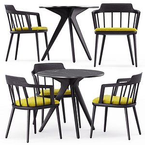 3D Tiara chair and Torsa table