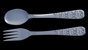 3D Custom Fork and spoon