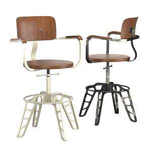 rockee steel cafe chair 3D model