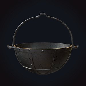 3D medieval cauldron 1 model