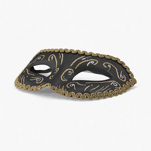festival mask black 3d model