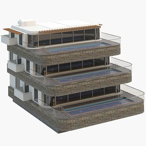 3d model villa 01