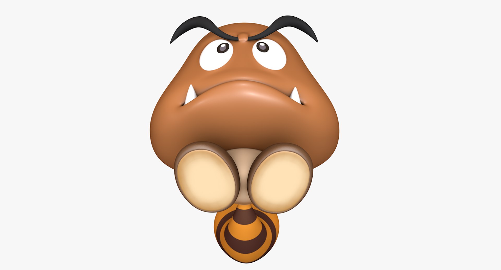 Tail Goomba Super Mario 3D Model - TurboSquid 1366524