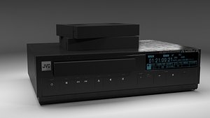 VCR Player and VHS Cassette 3D model