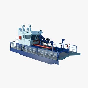 3D trash skimmer boat model
