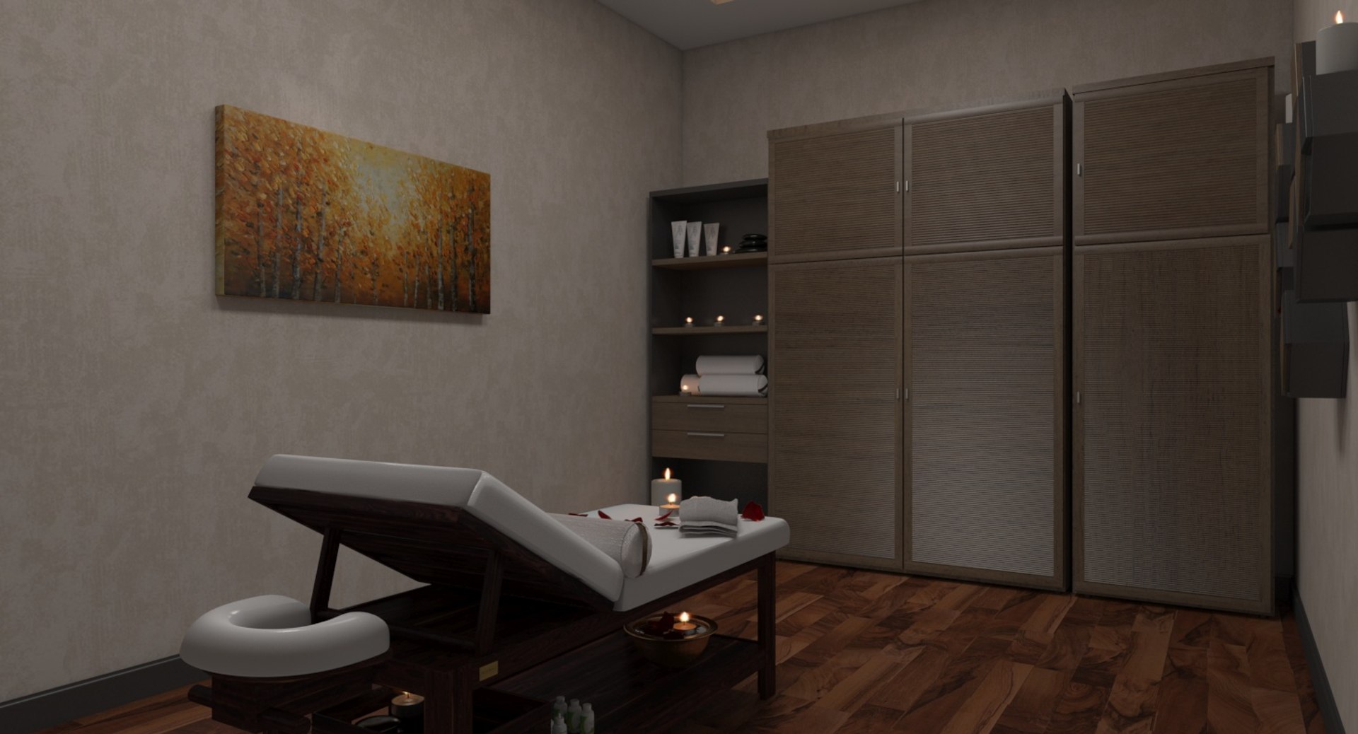 3d Spa Massage Room Turbosquid 1256499