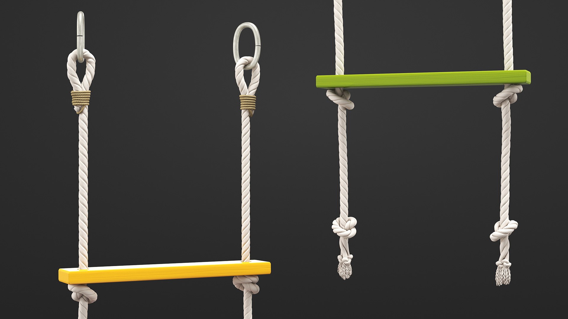 3D Climbing Rope Ladder Square Model - TurboSquid 1670542