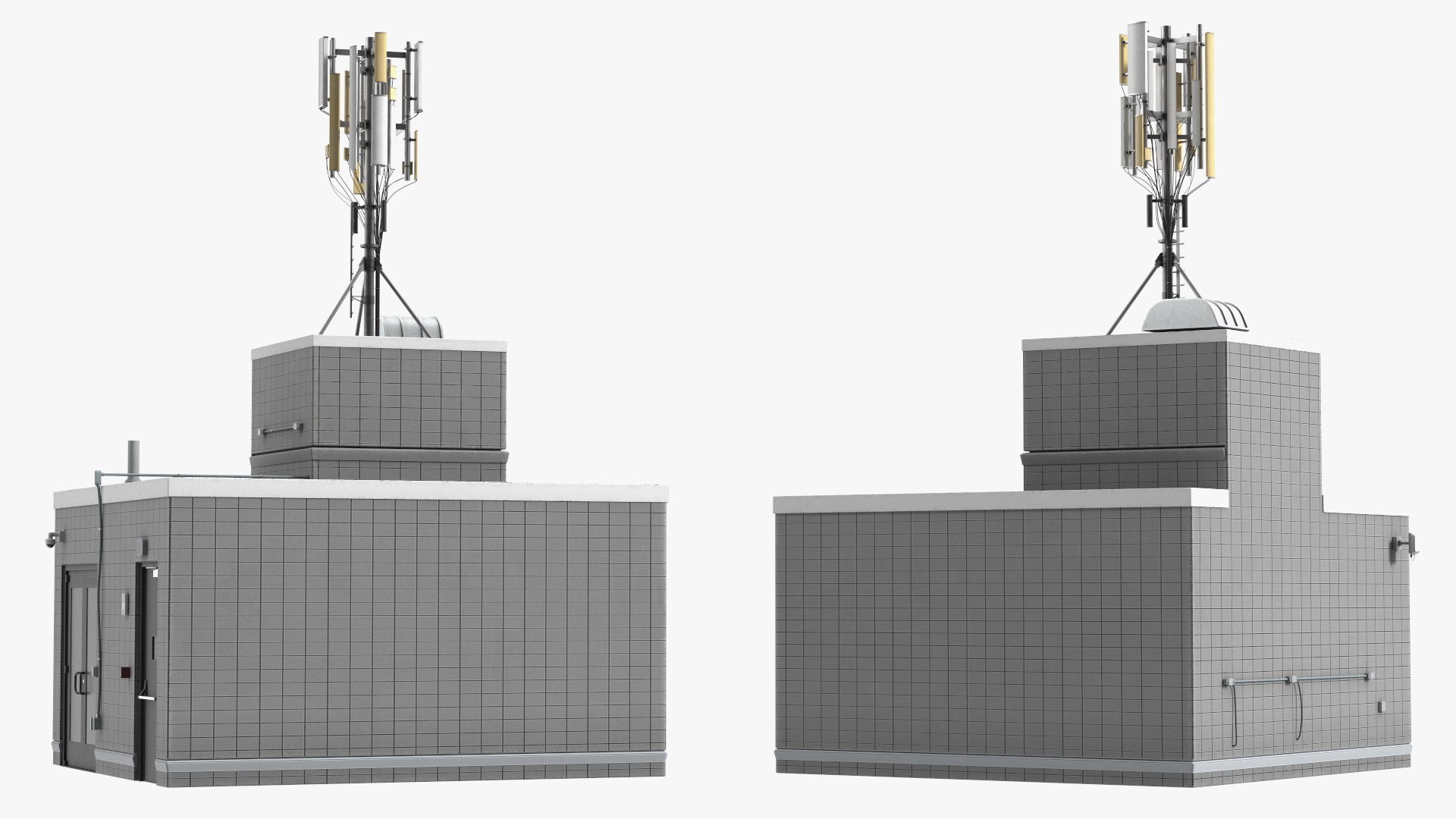 Rooftop Entrance With Network Transmitter Model - TurboSquid 2199184