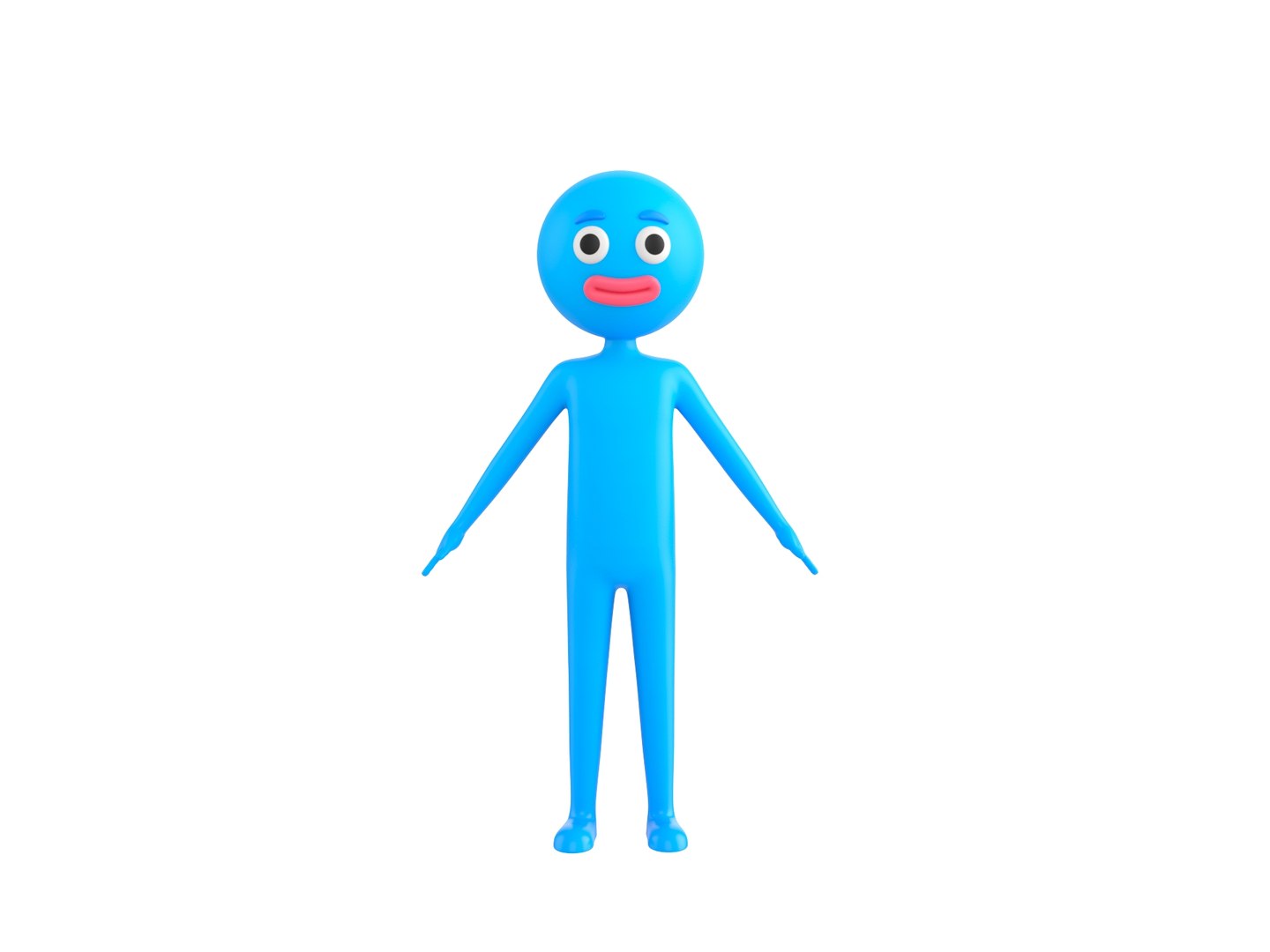 3D Character183 Rigged Blue Man model - TurboSquid 1907919