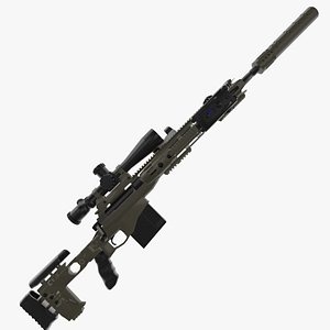 3dsmax modular sniper rifle