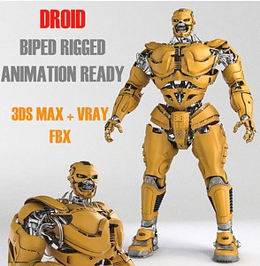 3D humanoid robot rigged