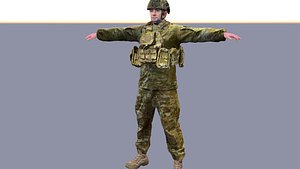 3D Australian army Soldier