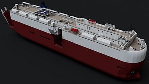 3D Vehicles Carrier Ship
