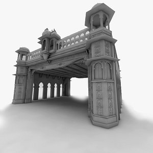 3D castle gate model