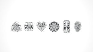 3D diamond jewelry ring