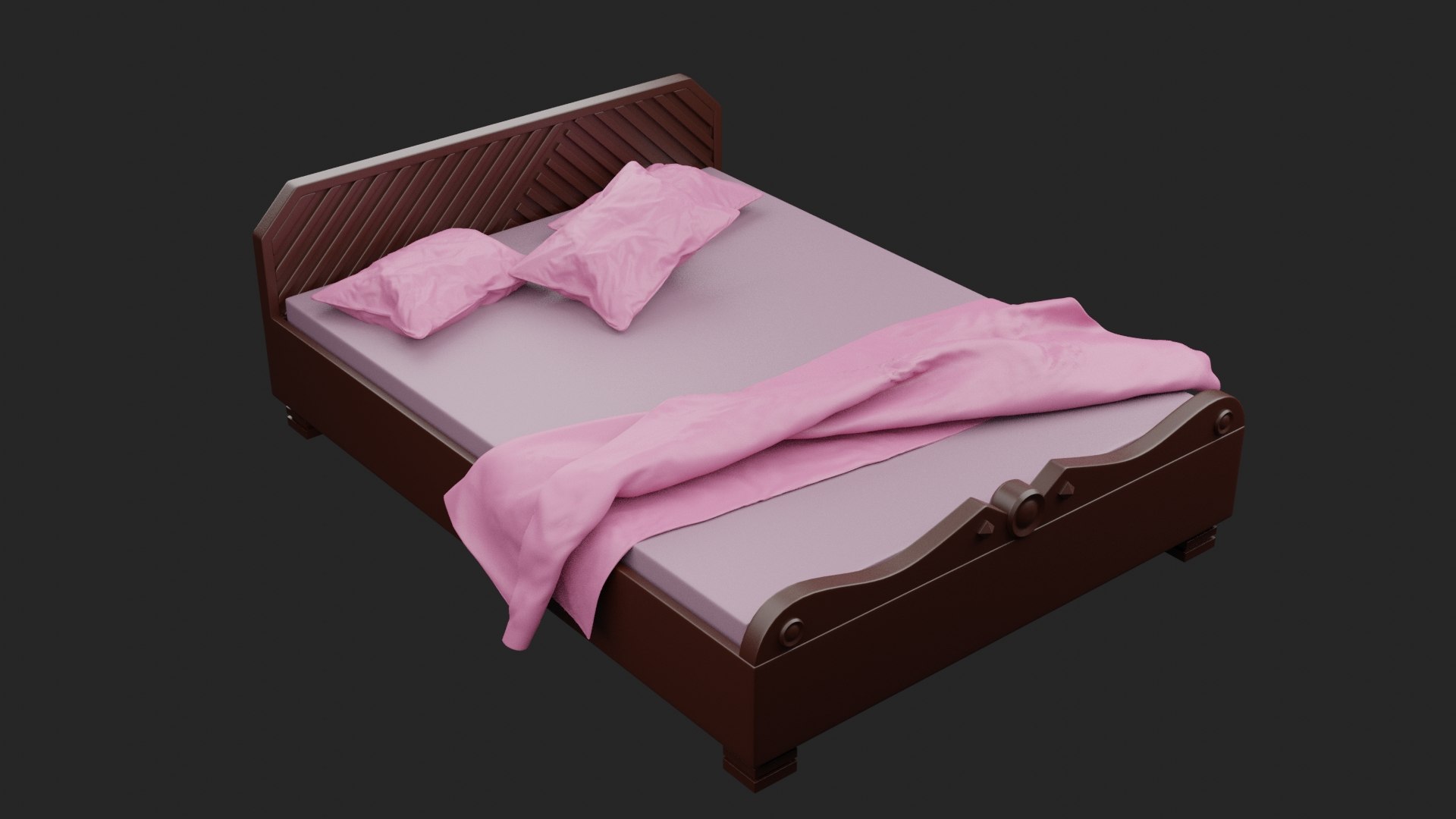 Bed Model BM02 3D Model - TurboSquid 2100483