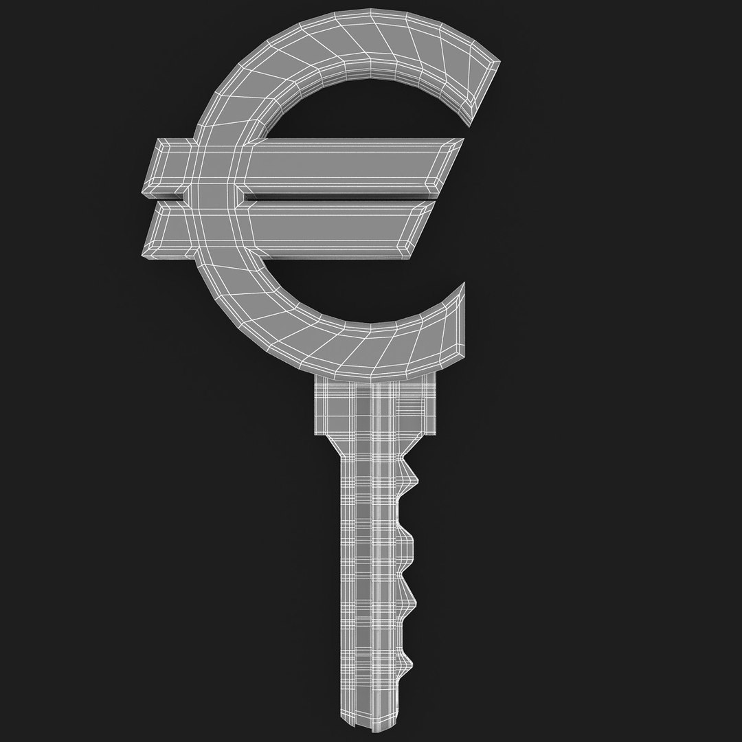Realistic Euro Key 3d Max