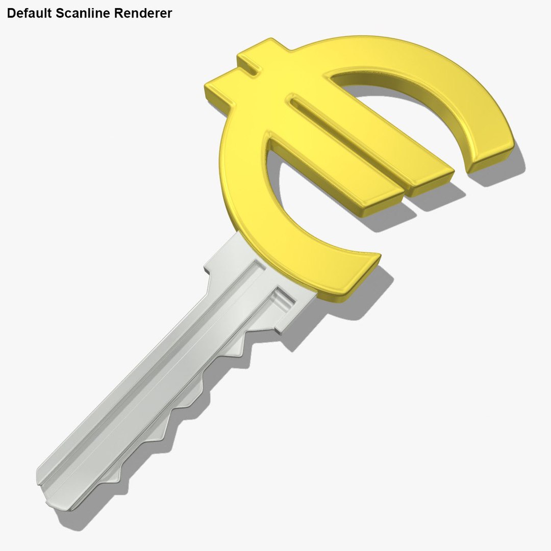 Realistic Euro Key 3d Max