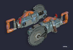 Chainsaw Circular Saw 3D model
