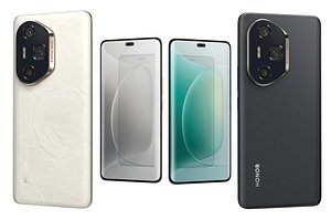 Honor 300 Ultra Camellia White And Ink Rock Black Low Poly 3D model