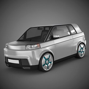 3d small electric car model