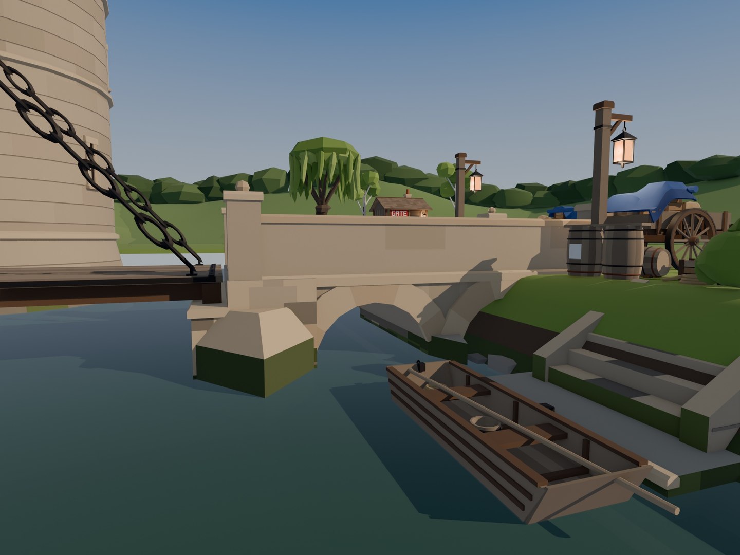 3D Low Poly Castle Gatehouse - 49 Game Ready Models https://p.turbosquid.com/ts-thumb/gD/Lm78KO/zg/07_drawbridge_pier_bridge_lantern_posts_chains_from_the_moat/jpg/1792609976/1920x1080/fit_q87/4dade735dcea21779199e590d023137668879dd1/07_drawbridge_pier_bridge_lantern_posts_chains_from_the_moat.jpg