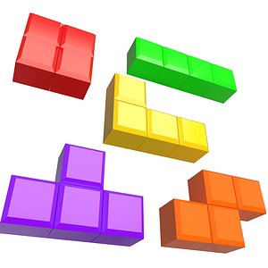 Tetris Bricks Set 02 3D model