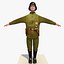 Low Poly WW1 teniente soldado alemán