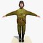Low Poly WW1 teniente soldado alemán