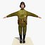 Low Poly WW1 teniente soldado alemán