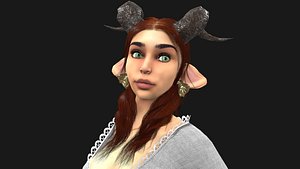 3D goat girl model